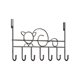 thumbnail image 2 of Gancho metálico para puertas - Organizador de perchas de puerta sin agujeros de 16,14x8,66 pulgadas con ganchos en forma de U para abrigo, gorra, bolsa - blanco o marrón, 2 of 6