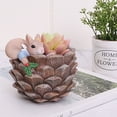 thumbnail image 1 of Ganfancp Maceta de Resina Creativa Ardilla Bonita Flor Suculenta Jardinera Maceta de Escritorio Decoración de La Habitación Liquidación Ventas Hoy Ofertas Prime 1X Maceta de Bonsái, 1 of 2