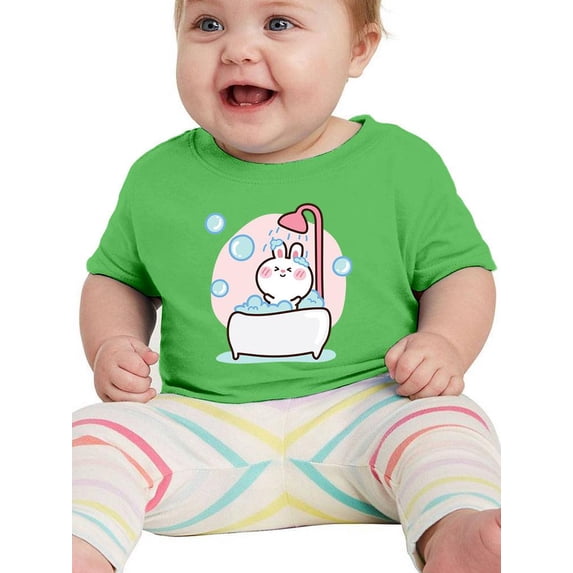 Baby Rabbit Taking A Bath T-Shirt Infant -Image by Shutterstock, 6 Months