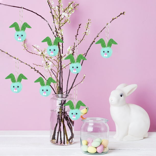 Xihbxyly Adorno de Conejito de Pascua, Adorable Decoración Colgante, Diseño de Tela Suave, Decoración Navideña Versátil, Ideal para Fiestas En Casa o En El Aula, Idea de Regalo Divertida, Tamaño 4.13