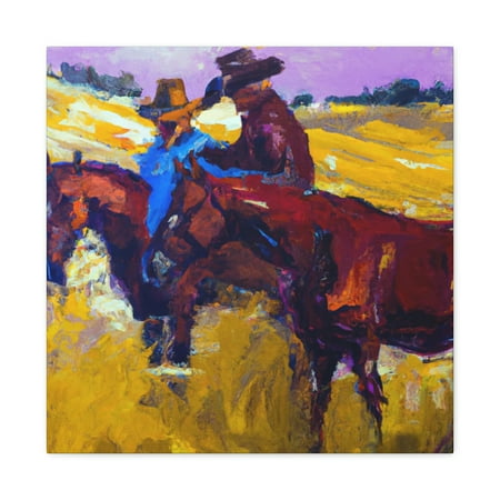

Grazing Horses Impression. - Canvas