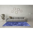 thumbnail image 3 of Ahgly Company Machine Washable Indoor Rectangle Abstract Blue Modern Area Rugs, 2' x 4', 3 of 4