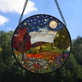 thumbnail image 2 of Christmas Gift Set - Mystical Moonlit Meadow Christmas Stained Glass Hanging Ornament - Durable Glossy Tree Decor, Xmas Gift for Family & Friends, 2025 Edition, 2 of 3