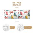 thumbnail image 3 of Picia Dinosaur Body Pillow Cover - Super Soft Microfiber 20x54 Body Pillow Case - Envelope Closure, Wrinkle, Stain Resistant Body Pillow Cover,Elegant Bedding, 3 of 8