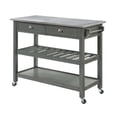thumbnail image 2 of American Heritage Chariot de Cuisine avec Dessus en Acier Inoxydable, Finition Bois Gris, 2 of 10
