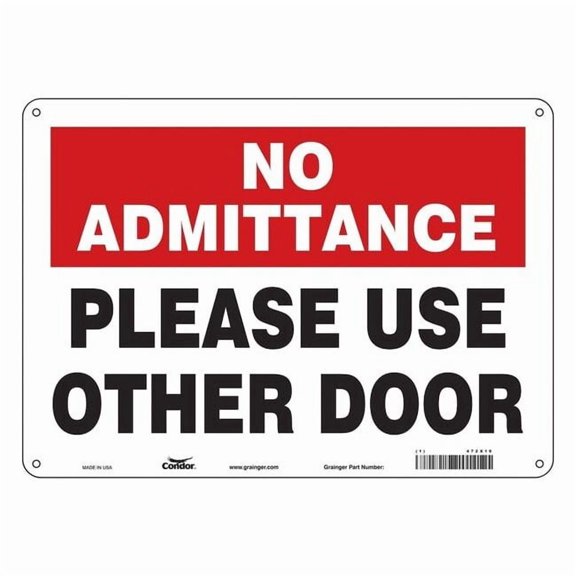 Condor Safety Sign,10 in x 14 in,Aluminum 472X19