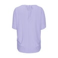 thumbnail image 4 of Raeneomay Off the Shoulder Tops for Women Fashion Women Short Sleeve Garment Comfortable Breathable Round-Neck Blouses Tops, 4 of 5