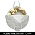 thumbnail image 3 of mDesign Round 19" Wreath Storage Container, Handles - 2 Pack, Striped Taupe/Tan, 3 of 8