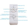 thumbnail image 6 of 36" Retractable Blade Chandelier Ceiling Fan with 3-Color LED Light, Remote Control, High-Quiet Motor, Chrome Finish, Dual Downrod for Living Room, 6 of 6