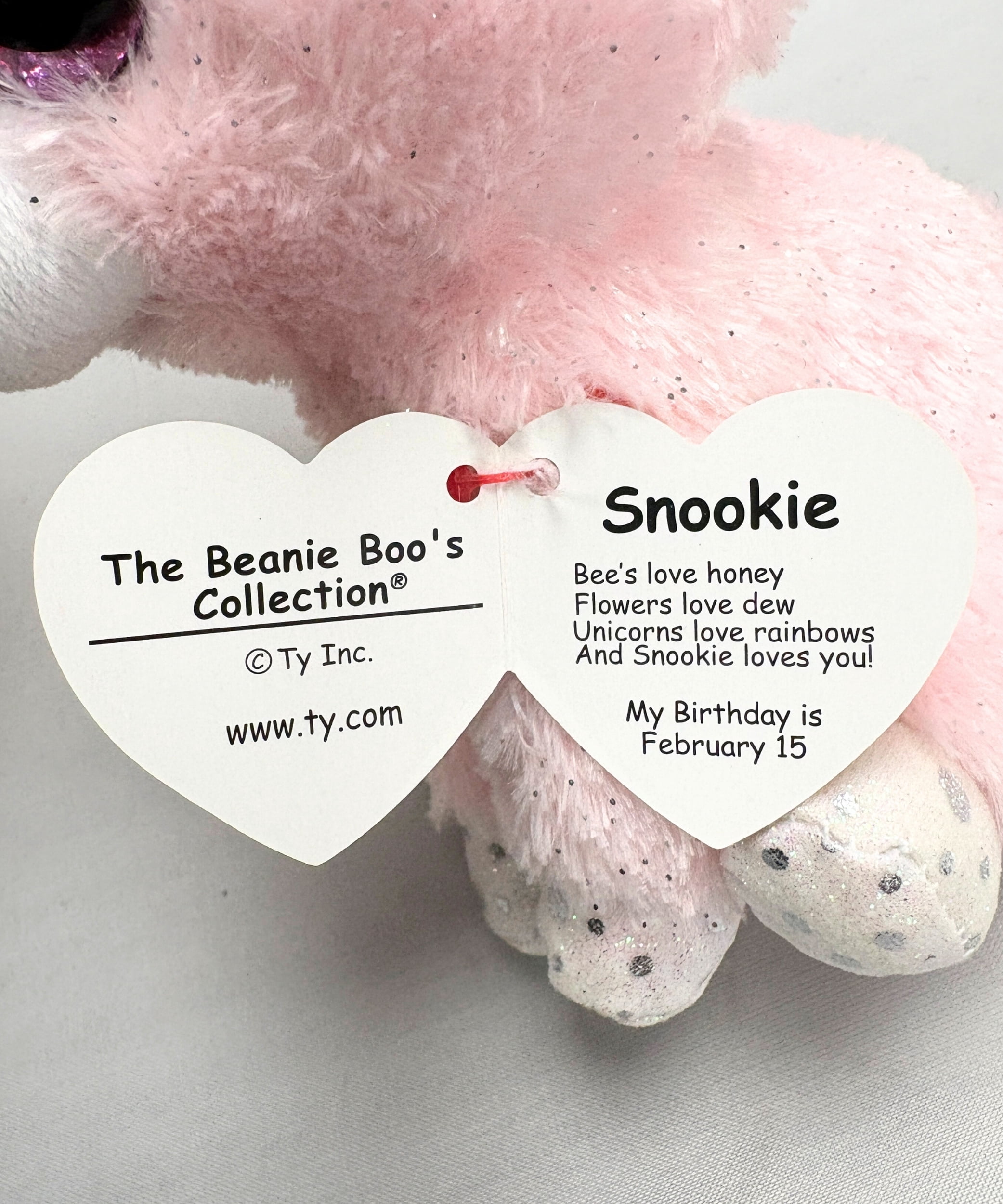 Ty Beanie Boo - Renard Rose Valentine - 15,2 Cm - Peluche Coeur - St-Valentin 2025