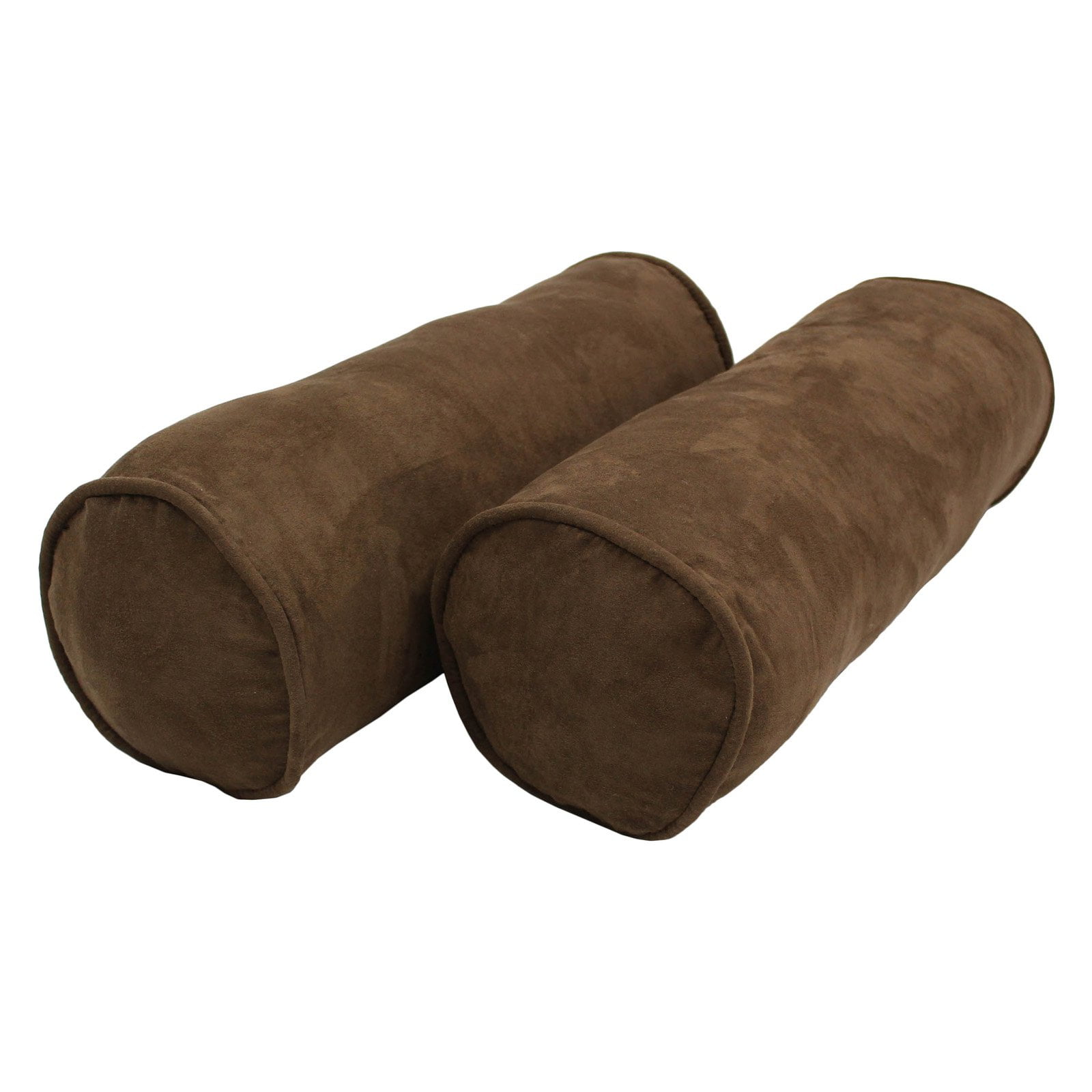 Blazing Needles Microsuede Bolster Pillows with Cording and Inserts