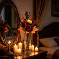thumbnail image 4 of JWZZYD Halloween Artificial Floral Pick, 19.7" Black Skeleton Hand Stem with Burgundy Rose, Mini Pumpkin, Maple Leaves & Berries, Spooky Fall Wreath, Vase, Table Centerpiece Party Decor, 1 Pack, 4 of 8