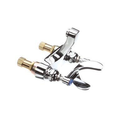 T&S Brass B-0890 4" Centerset Lavatory Faucet Deck Mount Wrist Action (Chrome)