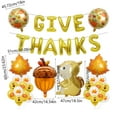 thumbnail image 3 of Ovzne Thanksgiving Balloons Set - Squirrel Pinecone Maple Leaf Themed Decor For Holiday Parties, 3 of 6