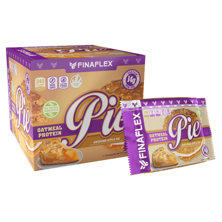 Finaflex Oatmeal Protein Pie , Apple pie , 2.9 oz, 4 Count Box