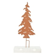 Holiday Time Copper Tree Metal Yard Stake, 19"