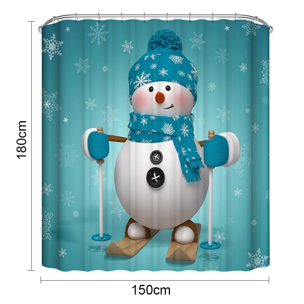 Details about   Christmas Series Bathroom Decoration Snowman Pattern Waterproof 
