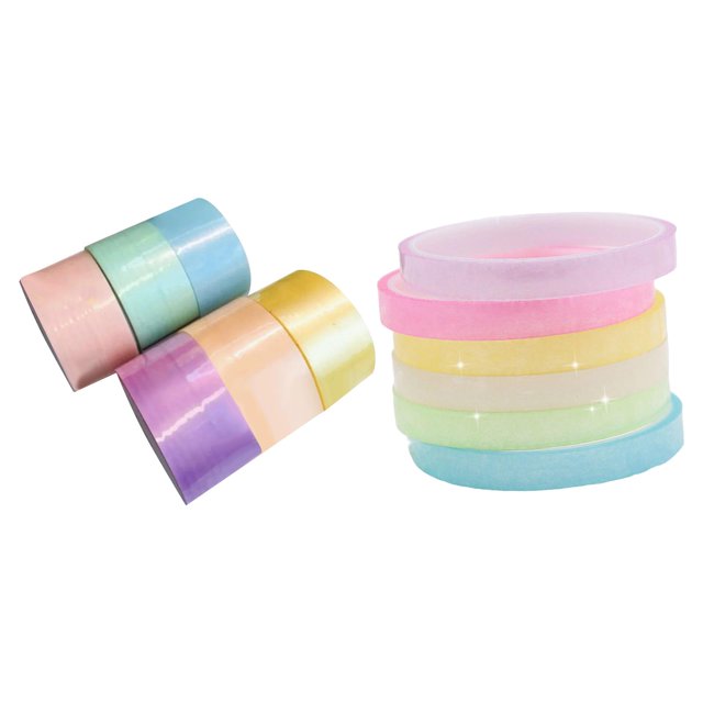 Colorido Sticky Ball Rolling Tapes Crafts Party Game Juguetes sensoriales para adultos 12 piezas 12 cm 48 cm Soledad Cintas de bolas adhesivas