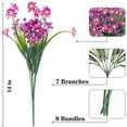 thumbnail image 2 of HESHENG 8 Bundles Artificial Daisy Mums Flowers Outdoor Fake Fall Flowers for Decoration No Fade Faux Plastic Autumn Flower Garden Porch Window Box Decor（Fuchsia）, 2 of 8