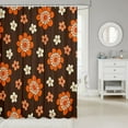 thumbnail image 2 of Groovy Style Shower Curtain 72x78,Vintage 60s 70s Flower Doodle Bathroom Curtain for Teens Youth,Cartoon Daisy Bath Curtain,Funky Rainbow Flowers Swirl Abstract Waterproof Shower Curtain, 2 of 6