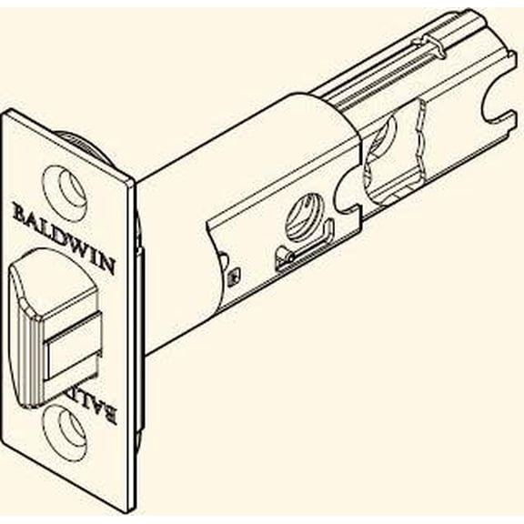 Baldwin Reserve 8BR0310001 UL Square Corner Adjustable Springlatch Lifetime Brass Finish