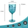 thumbnail image 2 of Yalin Set of 6 Unbreakable 15 oz Acrylic Plastic Wine and Water Tumbler Stackable Goblets (Multicolor), 2 of 7