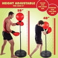 thumbnail image 4 of ToyVelt Punching Bag for Kids and Adults Boxing Set with Adjustable Standing Base, Boxing Gloves, Hand Pump - Kids Punching Bag for Boys and Girls, 4 of 7