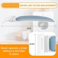 thumbnail image 3 of W10717210 Dryer Lint Screen Filter Replacement for Whirlpool Kenmore Maytag Dryer, White Lint Trap Screen, Replaces W11778253 WPW10717210 W11607443 W11522758, 3 of 6