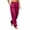Hot Pink, variant on BVnarty Women's Elastic High Waist Tapered Jogger Pants with Side Pockets, Relaxed Fit Casual Trousers for Game Night Hot Pink L