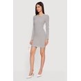 thumbnail image 2 of Women's Striped Long Sleeve Ribbed Knit Mini Dress, 2 of 3