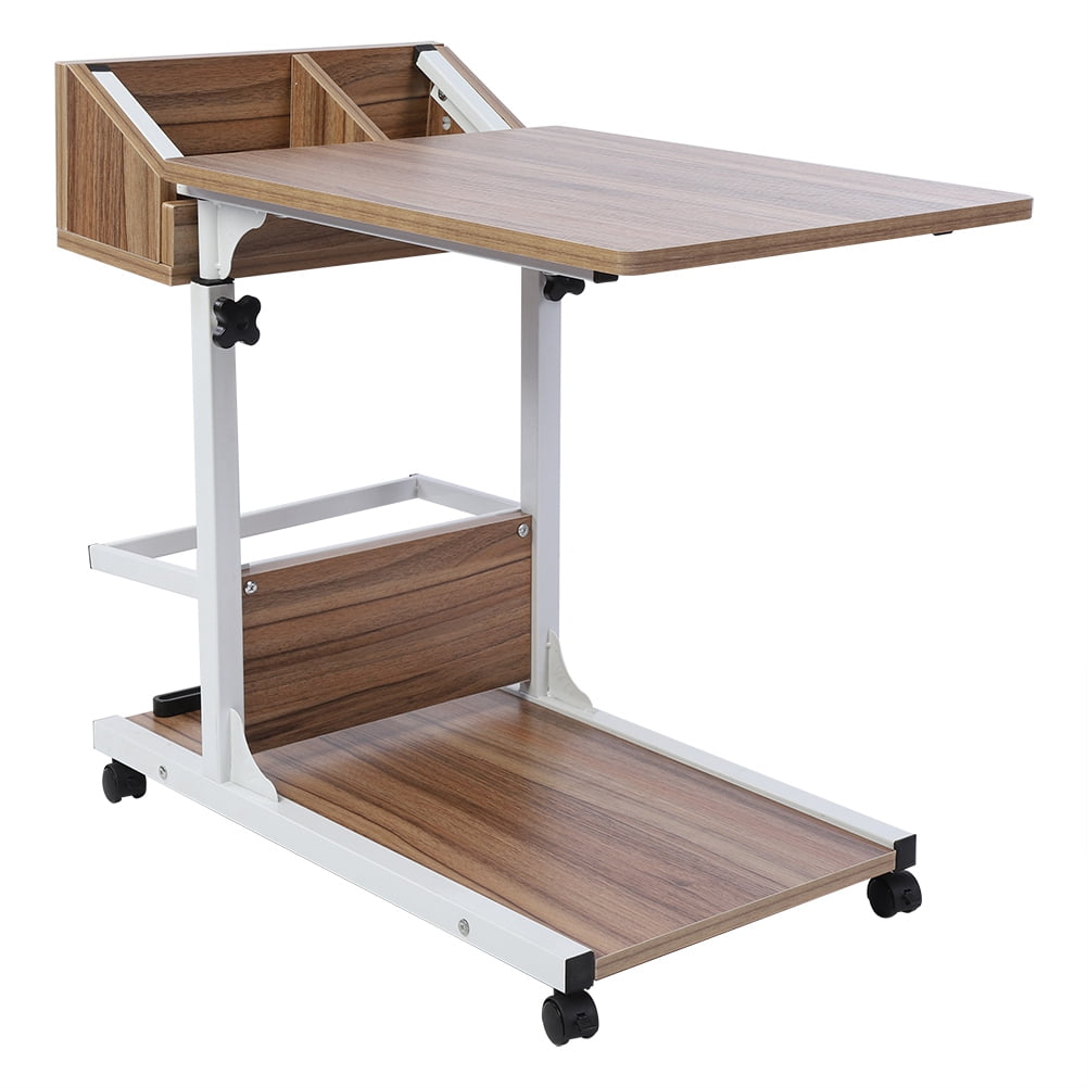 Tebru Laptop Desk with Wheels, Portable Multifunctional Removable
