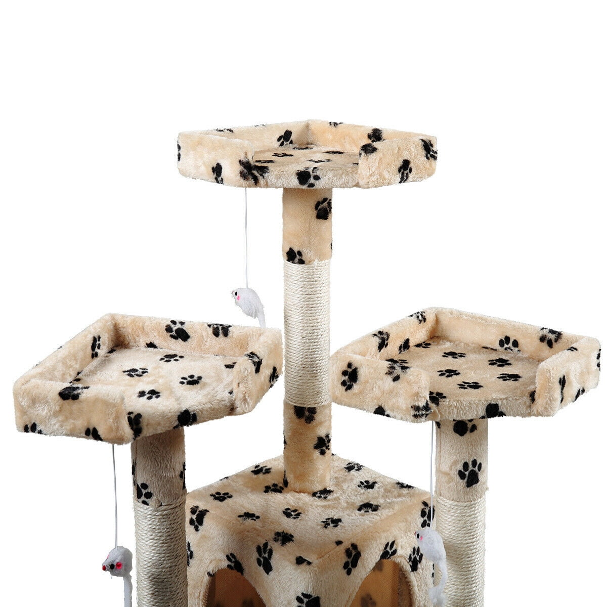 Lowestbest 67" Multi-Level Cat Tree, Cat Scratching Post Tower with Sisal-Covered for Kittens, Pets Climb Scratch House Play Lowestbest 67" Multi-Level Cat Tree, Cat Scratching Post Tower with Sisal-Covered for Kittens, Pets Climb Scratch House Play
