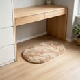 thumbnail image 4 of Oval Area Rug, Bedroom Rug, Dorm Rug, Bedside Rug, Oval Bathroom Rug, Soft Fluffy Fuzzy Bedside Mat, Soft Oval Throw Rugs Carpet, Non-Slip Decorative Carpet 23.6x15.7 Inch 1Pcs, 4 of 5