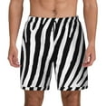 thumbnail image 2 of Picia Zebra pattern Mens Swim Trunks with Compression Liner Stretch Beach Shorts Quick Dry with Zipper Pockets No-Chafing Board Shorts-XX-Large, 2 of 9