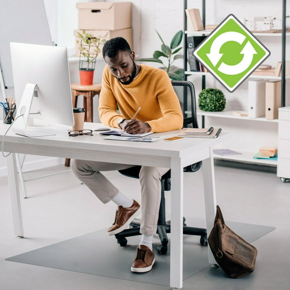 Tapis pour chaise en matériau recyclé, EcoTex Evolutionmat, 36po x 48<br>po