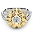 thumbnail image 2 of Anillo femenino exquisito con joyas de girasol redonda de oro redondas de dos tonos Meser Meser Joyería-40, 2 of 4
