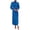 Brilliant Blue, variant on Womens Mock Neck Satin Dress Spring Summer Long Sleeve Lightweight Formal Wedding Party Maxi Cocktail Dresses