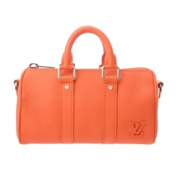 Pre-Owned LOUIS VUITTON LV Aerogram Keepall XS Orange M81004 Women's Leather Handbag AB Rank...