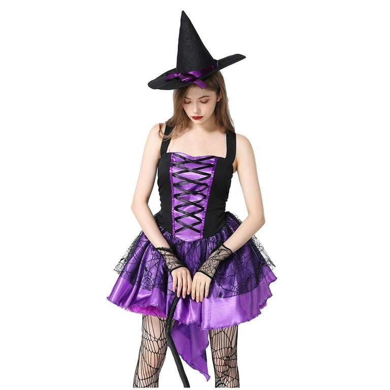 2025 Halloween Witch Costume Women, Sexy Witch Costumes for Women Halloween Fancy Dress Witch Dress Sexy Halloween Costume Woman Purple L - Walmart.com 2025 Halloween Witch Costume Women, Sexy Witch Costumes for Women Halloween Fancy Dress Witch Dress Sexy Halloween Costume Woman Purple L - Walmart.com