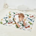 thumbnail image 2 of White Dinosaurs Bones Footprints Pattern Blanket,Comfortable Soft Flannel Throw Blanket,All Season,Warm Lightweight Blankets for Sofa Bed Couch Living Room Chair,30"x40", 2 of 4