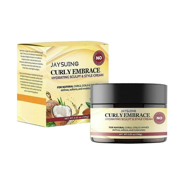 Jaysuing moisturizing styling cream fluffy curly hair shaping moisture replenishment moisturizing gloss repair hair frizz
