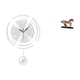 thumbnail image 5 of Reloj de pared decorativo con figura de caballo, escultura coleccionable de resina, adorno silencioso, acrílico, ligero, forma única, detalles realist, 5 of 8