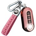 thumbnail image 1 of GHSDFBB 3 Button Key Fob Cover for Fiat 500 Remote Key Fob Cover Case Keyless, 1 of 7