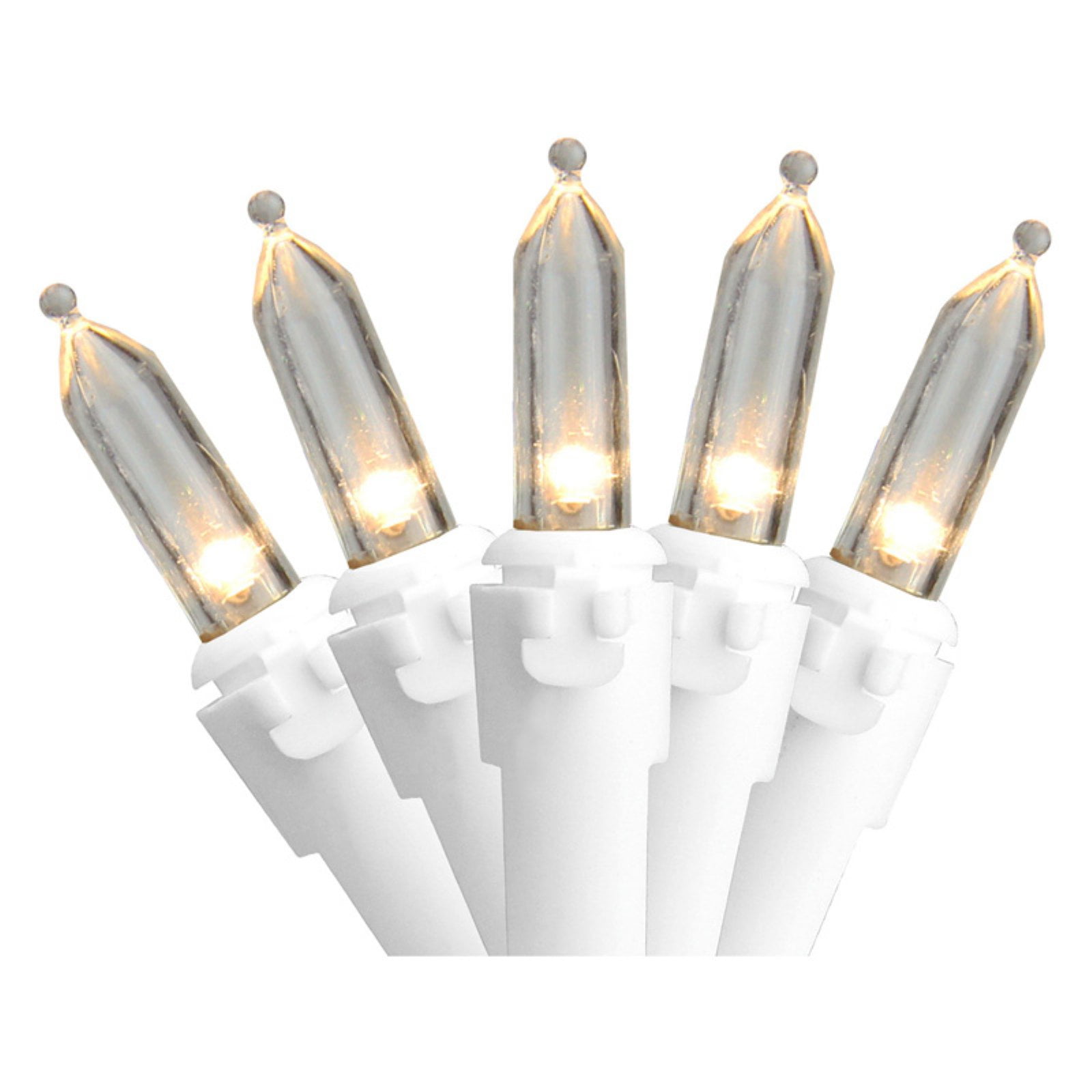 Northlight 100 ct. LED Mini Lights with White Wire 4 in. Spacing