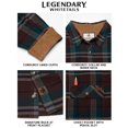 thumbnail image 3 of Legendary Whitetails Buck Camp - Camisa Casual de Manga Larga con Botones para Hombre, puños de Pana, Cuadros de montaña ahumada, Large, 3 of 5
