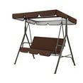 thumbnail image 3 of Cubierta para silla de columpio para jardín al aire libre, patio, silla de columpio, asiento y cubierta superior, toldo para sombrilla, café Methold HA005105-14, 3 of 6