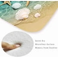 thumbnail image 6 of Bath Rugs Sponge Foam Absorbent Soft for Bathroom and Kitchen (47x18 inches), Flannel Mat Non Slip Bright 3D Print for Bedside and Living Room(Scallop Starfish), 6 of 6