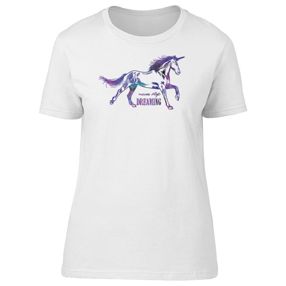 Never Stop Dreaming, Unicorn Tee Women's -Image by Shutterstock