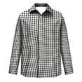 thumbnail image 6 of FGVCTG Mens Plaid Shirts Casual Classic Long Sleeve Collar Button Down Shirts Daily Outdoor Casual Shirt Black L, 6 of 7