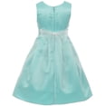 thumbnail image 3 of Big Girls V Neck Satin Top Butterfly Mesh Lace Bow Flower Girl Dress USA Aqua 10 (2J1K1S2), 3 of 4